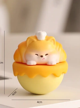 新款创意面包不倒翁工位树脂小摆件解压办公室桌面装饰品礼品