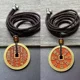 Mountain Ghost Money Copper Coin Keychain Ancient Coin Necklace Pendant Braided Rope Cinnabar Necklace Lanyard Men's and Women's Portable Accessories