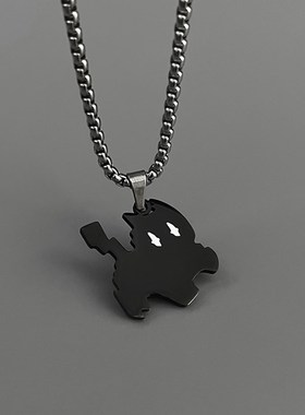 PDSTYLE闪电黑猫popular潮流项链男冷淡风女生钛钢情侣高级感吊坠