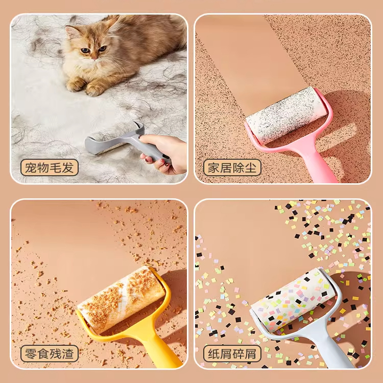 衣物沾除尘纸地毯沙发家用粘毛器可撕式滚筒吸毛器衣服粘尘纸滚轮 - 图2