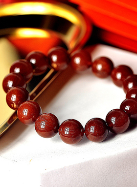 天然水晶红色红发晶手链女手串