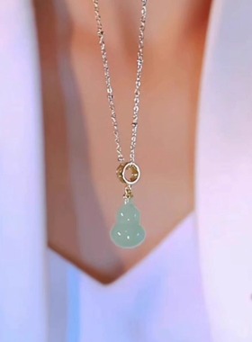 新中式福禄双全高级感钛钢项链