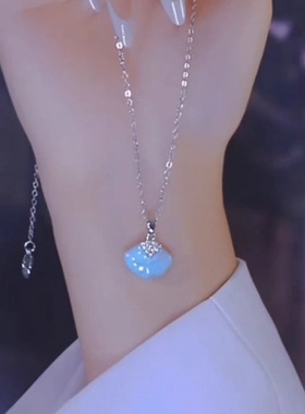 新款爆款铜合金项链蓝色贝克