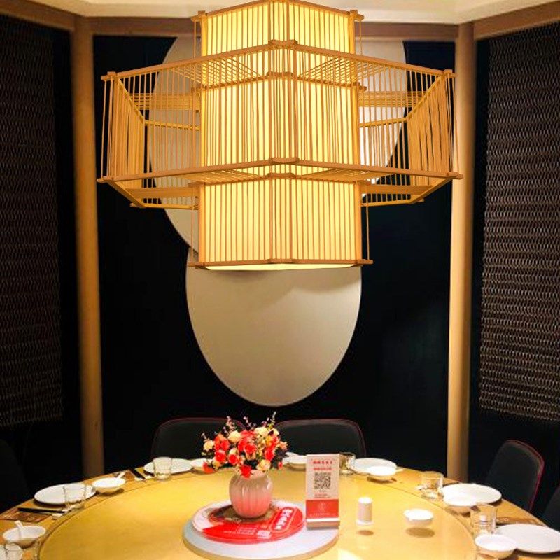 现货供应竹艺工程吊灯  民宿客房餐厅灯具  火锅竹子灯笼,淘宝优惠券,粉丝福利购,淘宝优惠卷