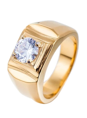 r0169-03  时尚简约男士钻戒   钛钢戒指