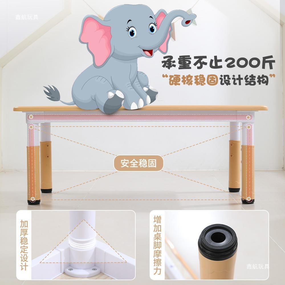 Kindergarten liftable children's learning table plastic table and chair set learning table and chair baby early education toy table