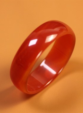 精选天然红玛瑙儿童大人手镯女款46-62玉石窄宽宝宝小孩妈妈礼物