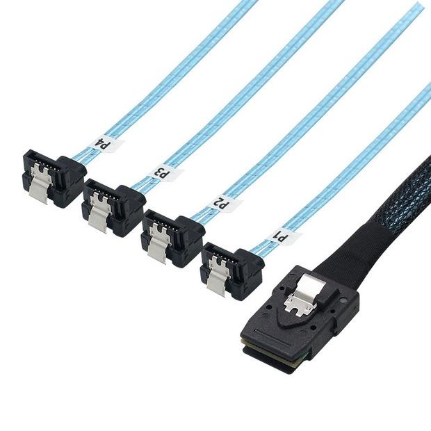 包邮Mini SAS线36P SFF8087转4sata 7pin服务器1分4硬盘数据线1米 - 图3