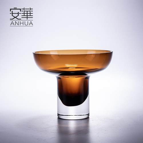 安华轻奢简约玻璃花瓶插花干花花器装饰品创意摆件工艺品 - 图1