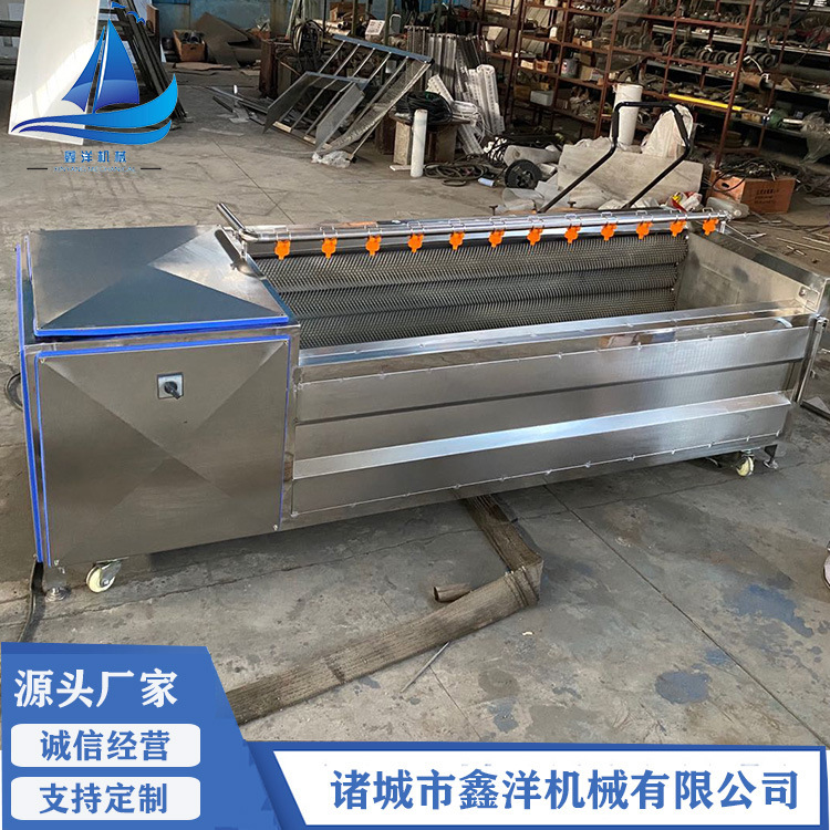 毛刷海蛎子去泥清洗机 胡萝卜莲藕去皮清洗机 商用毛辊清洗设备 - 图2