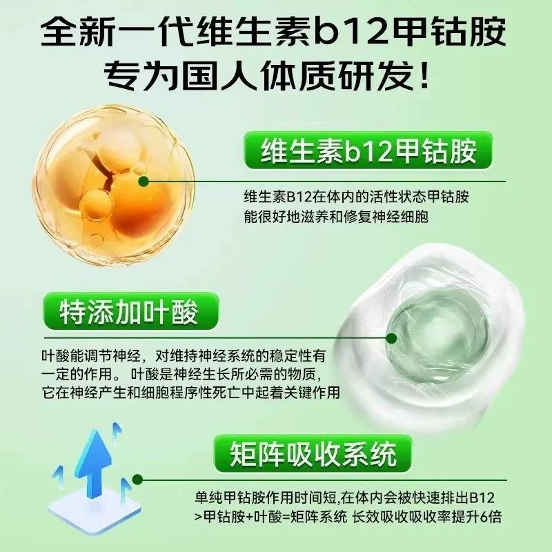 维生素b12和叶酸片100片甲钴胺营养神经修复b族官方店正品,淘宝优惠券,粉丝福利购,淘宝优惠卷