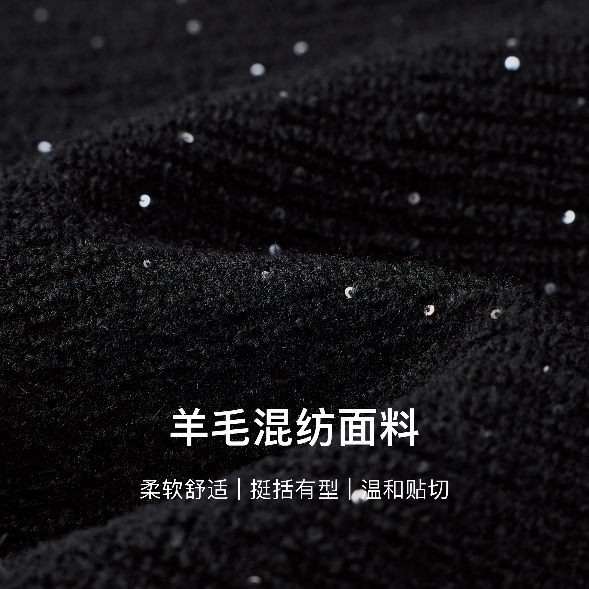 蓝语大码90白鹅绒羽绒服小香风外套气质粗花呢羊毛混纺A字半身裙 - 图3