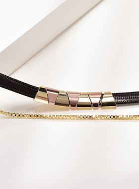 项链夏脖颈链锁骨链女黑色项圈2021年新款小众设计感高级饰品装饰