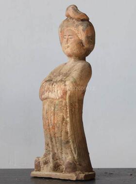 彷古做旧陶俑陶瓷摆件覆制彷汉人物仕女装饰品古典收藏艺术品礼品