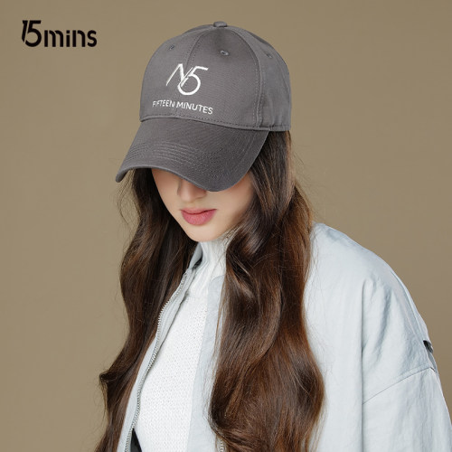 15MINS美式复古棒球帽女夏季新款遮阳透气鸭舌帽时尚百搭韩版帽子 - 图2
