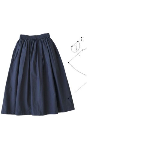 0233衣服装裁剪图纸样板新款版工装半身裙高腰大摆裙女装 - 图3