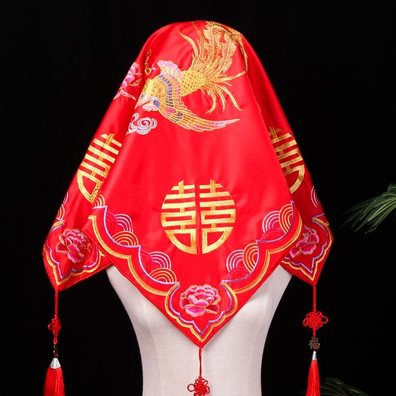 红盖头新娘中式婚礼新款结婚流苏秀禾服红色盖头高档头纱秀禾蒙头,淘宝优惠券,粉丝福利购,淘宝优惠卷