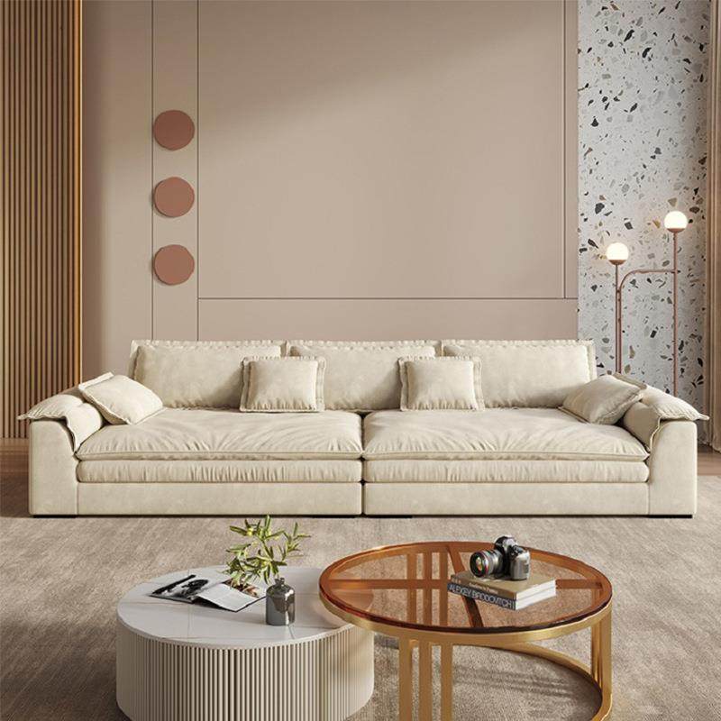 超深坐宽奶油风沙发客厅小户型科技布直排北欧简约大帆船布艺沙发,淘宝优惠券,粉丝福利购,淘宝优惠卷