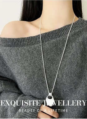 ins日韩博主ver同款马鞍包长款项链女小众冷淡风毛衣链百搭配饰