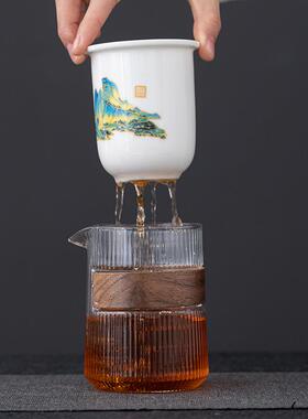 玻璃旅行茶具套装组合小套便携式包两三杯茶壶户外杯茶杯