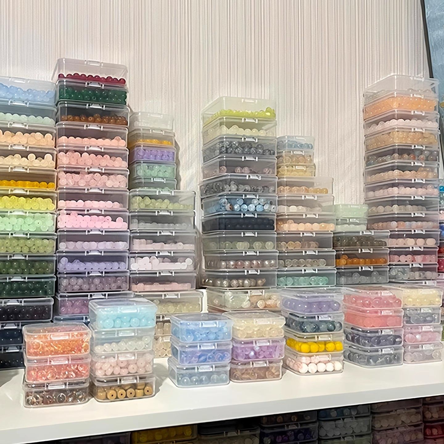 珠子收纳盒米珠散珠分装方形透明防尘塑料首饰盒串珠螺丝整理盒子,淘宝优惠券,粉丝福利购,淘宝优惠卷