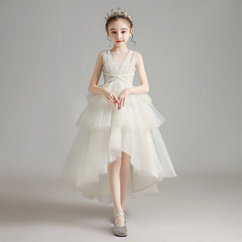 春季长袖蓬蓬走秀婚纱花童演出服纱公主裙新款礼服钢琴儿童主持人,淘宝优惠券,粉丝福利购,淘宝优惠卷