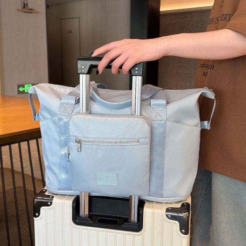 手提旅行包女双肩背o包大容量轻便待产收纳袋短途行李包可套拉杆,淘宝优惠券,粉丝福利购,淘宝优惠卷