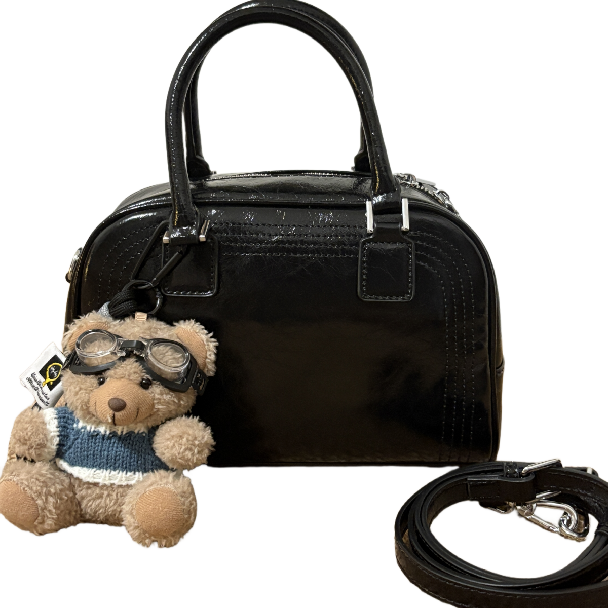 阿贝莉2025新款真皮波士顿包大容量通勤质感单肩包保龄球包手提包,淘宝优惠券,粉丝福利购,淘宝优惠卷