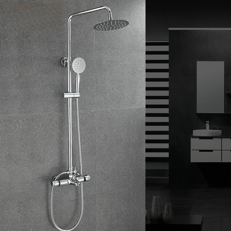 Jiumeiwang Intelligent Thermostatic Mixing Valve Full Copper Concealed Hot and Cold Shower Faucet Water Heater Solar Shower Set