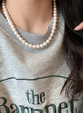 巴洛克珍珠项链女2024新款气质配饰品轻奢小众高级感配裙子锁骨链
