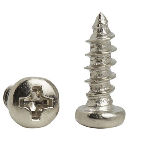 精密十字圆头盘头自攻螺丝钉M3 M3.5 M4*5X6X8X10X1620镀镍1000颗 - 图1