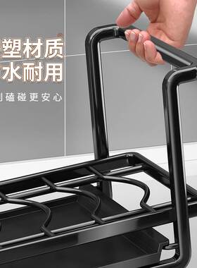 碗盘收纳层架子厨房置物家用整体橱柜内筷盒水槽沥水篮放碗碟免安