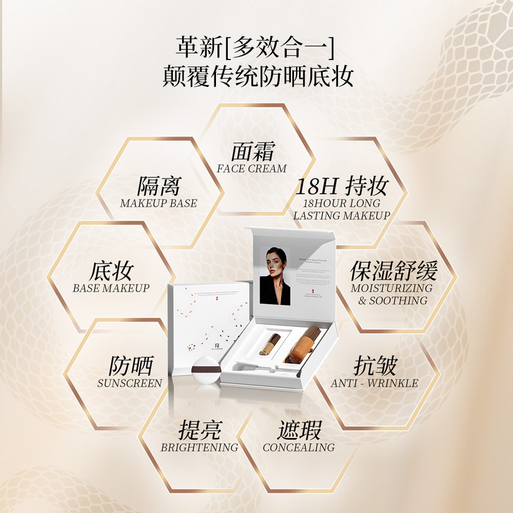 Flyode佛莱奥德立体塑颜骨雕紧身衣粉底液试色卡防晒持久遮瑕控油,淘宝优惠券,粉丝福利购,淘宝优惠卷