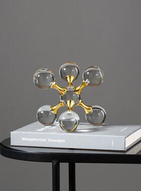 纯铜银杏水晶创意装饰品现代无障碍豪华客厅电视柜咖啡桌入口酒柜