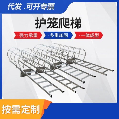 碳钢爬梯安全通道上下梯应急口爬梯护笼爬梯施工钢爬梯消防爬梯件 - 图1