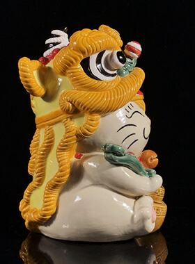 招财猫摆件陶瓷存钱罐办公室收银台新中式装饰品摆设乔迁开业礼品