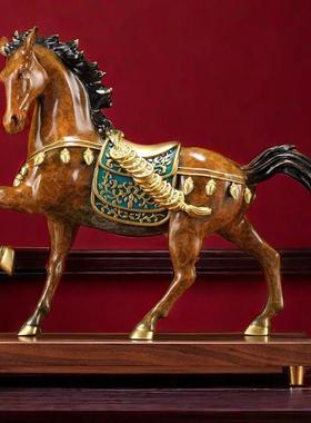 铜马骏马摆件办公室客厅高端大气上档次马到成功招财生肖马礼品