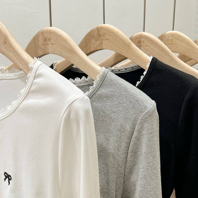 女童蕾丝打底衫春秋装新款儿童长袖T恤薄款洋气中大童保暖上衣t恤,淘宝优惠券,粉丝福利购,淘宝优惠卷