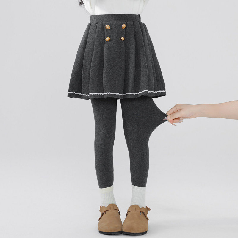 女童加绒加厚打底裤裙秋冬新款儿童假两件裙裤中大童女孩百褶裙子,淘宝优惠券,粉丝福利购,淘宝优惠卷