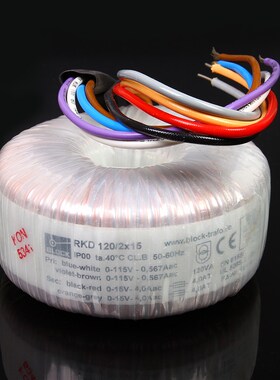 120W 双9V12V 15V 18V 24V 德国进口 Block 环形变压器 环牛120VA