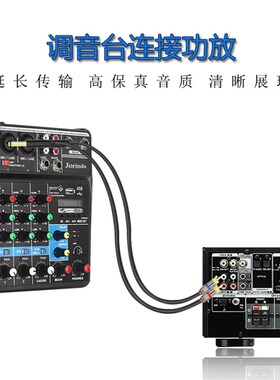 双莲花转6.5mm转接线吉他连接功放音频线延长线音响线调音台线3米