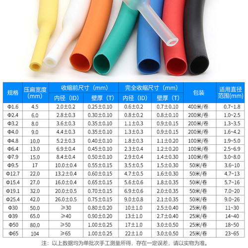 橙色三倍热缩管带胶绝缘热收缩加厚套管热熔管数据线耳机修复包邮 - 图2