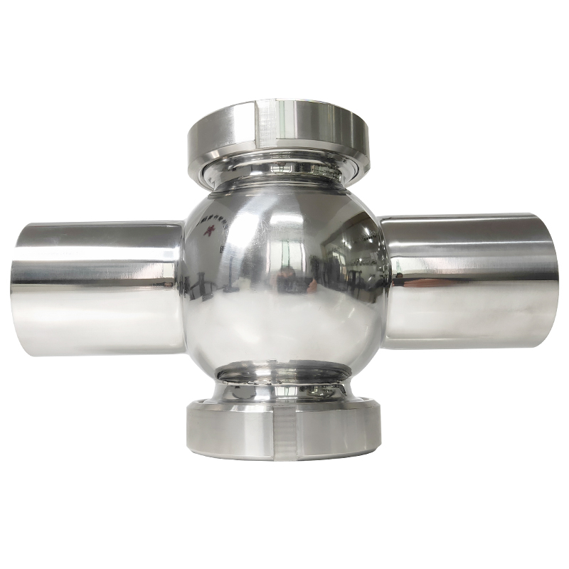 盼特304不锈钢球形视镜卫生级四通焊接视窗管道直通对焊视盅新款 - 图2