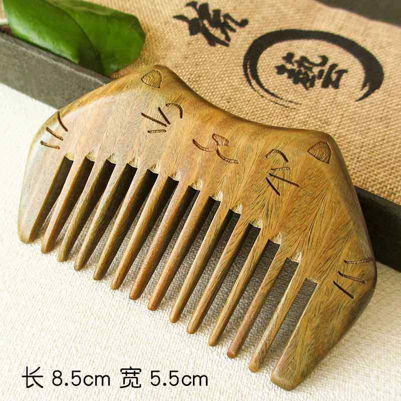 迷你口袋梳天然绿檀小巧木梳子头部按摩梳整木雕花便携随身梳,淘宝优惠券,粉丝福利购,淘宝优惠卷