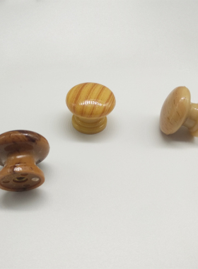 ABS塑料拉手木纹拉手抽屉明装橱柜拉手家用蘑菇型单孔拉手 包邮