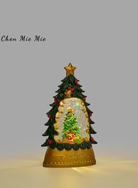 「圣诞节小夜灯装饰品老人圣诞树雪人圣诞灯场景布置氛围摆件礼物