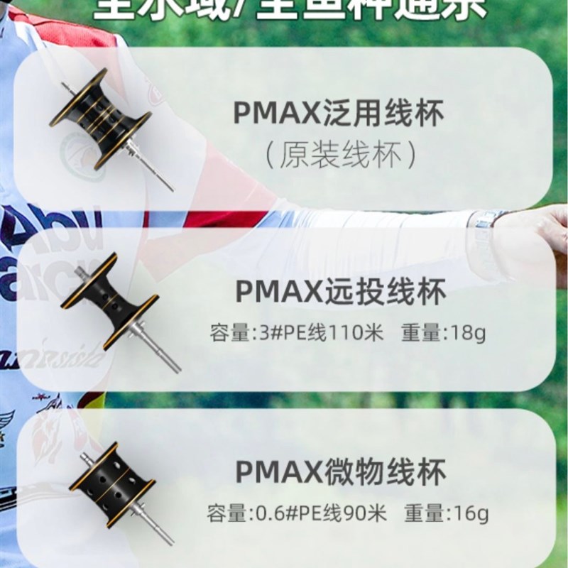 阿布BMAX3 PMAX3 max4x max4sx水滴轮改装微物线杯 深线杯 雷强 - 图1