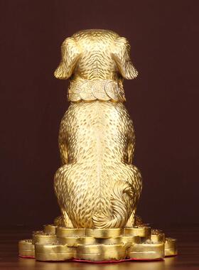 善缘居金钱狗纯铜狗风水狗摆件生肖狗补西北缺角守家防三摆件