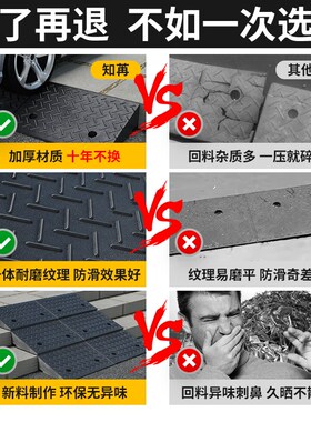 台阶垫斜坡垫马路牙子门槛垫汽车上坡垫门口斜坡板橡胶实心减速带