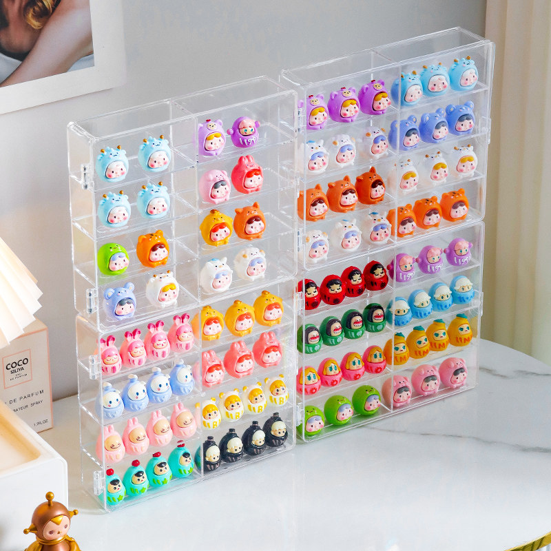 萌粒收纳盒多层可爱小摆件陈列架卡通叠叠乐置物架积木零件展示盒,淘宝优惠券,粉丝福利购,淘宝优惠卷
